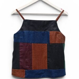 Tanktop Scrappy Patchwork Tenun ATBM: Kolase Warna, Seni yang Berkelanjutan - Size L